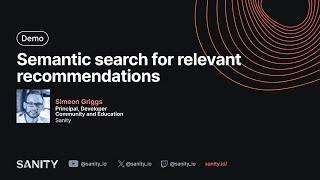 Semantic search for relevant recommendations