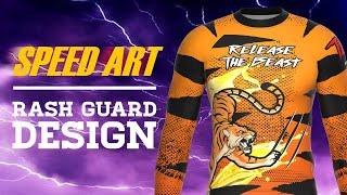 Rash Guard Design and Manufacturing // Speed Art for Print on Demand Sublimation Sportswear