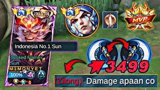 ZILONG TRAUMA KETEMU SUN MODE CHEAT DAMAGE | BUILD SUN TERSAKIT 2025 | MOBILE LEGENDS