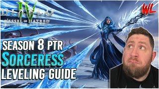 Diablo 4 Season 8 Sorceress Leveling Ice Shards Build PTR!