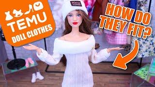 BARBIE DOLL Fashion Haul from TEMU! Barbie Clothes for Barbie Curvy Petit Dolls and Ken -Gift Ideas