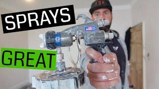 How to use a HVLP Spray Gun - Zinsser BIN Shellac Primer - Graco 9.5 HVLP Finish Pro