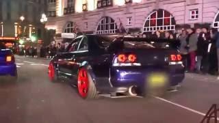 Kream Developments Nissan Skyline GTR Burnouts, Flames and LAUNCH!