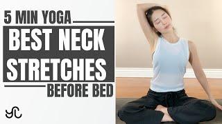 BEST NECK STRETCHES BEFORE BED ( 5 Min. Safe and Easy Stretches for Beginners)