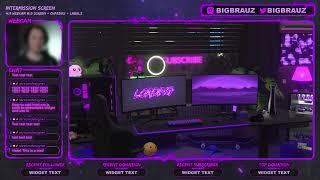 ANIMATED PURPLE NEON STREAM OVERLAYS