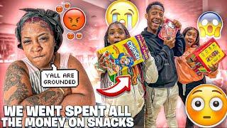 WE SPENT ALL THE MONEY ON SNACKS (MAMA MEKA WAS ANGRY)