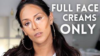 USING ONLY CREAM PRODUCTS | FULL FACE MAKEUP TUTORIAL