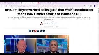 tim walz DHS employee warned colleagues that Walz's nomination 'feeds into' China's efforts to influ