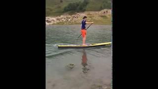 Mon arrivée de la WILD RACE 2017, course de Paddle sur le lac de Roselend