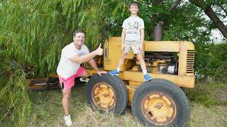 Finding Abandoned Tractor in the Forest | Tractors for kids