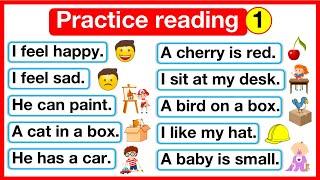 Practice reading sentences 1  | Reading lesson | Kids & beginners | Learn with examples