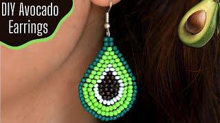 Avocado Beaded Еarrings - Tutorial