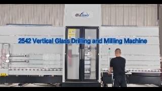 Irregular glass sheet China Glasino 5 Axis CNC Vertical Glass drilling and milling machine