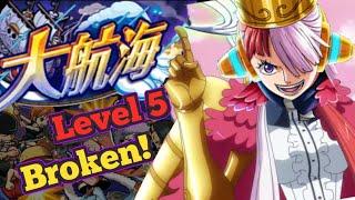 Last Tap Level 5! Uta Breaks ALL Level 5 Grand Voyage (Showcase) OPTC ウタ vs 全てLevel 5大航海 トレクル