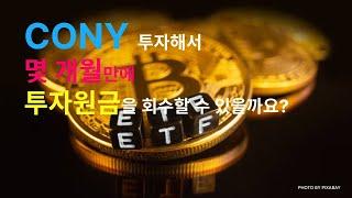 배당금으로만 1년내 투자원금을 회수할 수 있는 미친 배당ETF [CONY]