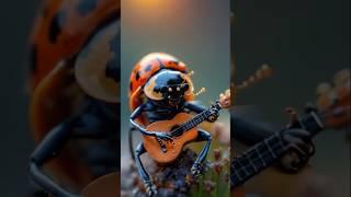 Fly plays guitar. Ladybug, butterfly, mosquito #cute #neuronmusic #funny #neural #neuron