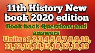 11th History new book , book back Question and answer