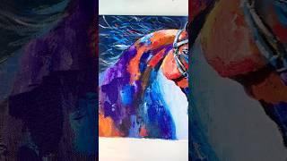 Knife painting | Acrylic Horse Painting | Painting Ideas