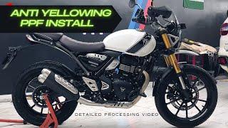 Triumph Scrambler 400X Bike Detailing & PPF in Chennai