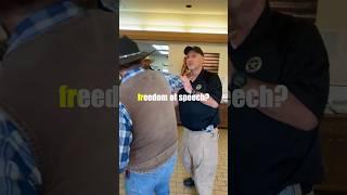 BAD COPS Arrest Man for BAD WORD #freespeech #lawsuit #police #lawenforcement