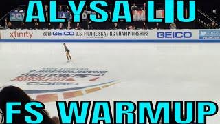 Alysa Liu FS Warmup 2019 Geico U.S.Figure Skating Championships