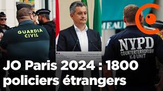 JO Paris 2024 : Gérald Darmanin reçoit les policiers étrangers (25 juillet 2024, Paris, France)