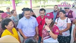 Visita colonia antorchista alcaldesa de Othón P Blanco, Yensunni Martínez