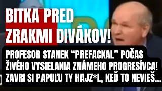 Definitívna STOPKA v televízii? Profesor Stanek napadol známeho progresívca! Lietali tvrdé “facky”