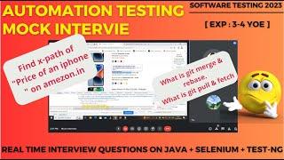 Automation Testing Mock Interview | Skills: Java + Selenium + TestNG | Software Testing Zone