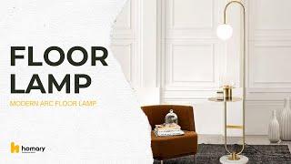 HOMARY l Light Up Your Life: Modern Arc Floor Lamp with Multifunctional Design!