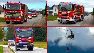 [WILDFIRE DRILL] Fire units +Slovenian army helicopter - fire in the Podvrh area