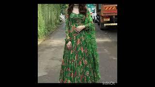 new floral printed maxi long dress for girl ##viral #video fashion trending ##styel