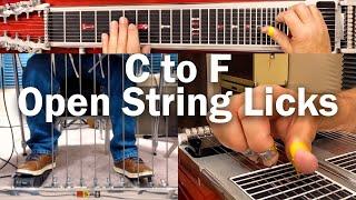 2 Open String Licks Going From C to F | Pedal Steel Guitar Lesson