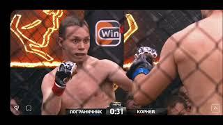 корней Тарасов vs пограничник рекорд по количеству ногдаунов #mma #popmma