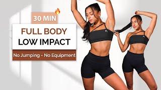 30 MIN. FULL BODY NO JUMPING WORKOUT - No Weights, Low Impact Full Body Home Workout | Kaji Pm