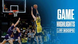 Northwestern at Iowa | Highlights | Big Ten Men's Basketball |12/03/2024