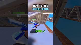 How to use Simple Edits  #fortnite