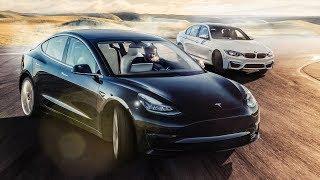 TESLA Model 3 vs BMW M3 Track Battle | Top Gear