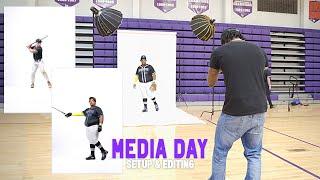 Sports Media Day Photoshoot Full Walk-through | Set-up, Shooting, & Editing |