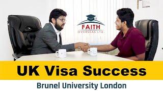 Success Story of Shaik Mubdiul | UK | Brunel University London | Study Abroad | Faith Overseas ltd