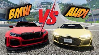 Bmw VS Audi High Jump Race Challenge - Beamng Drive