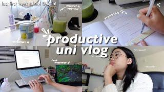 ๑•ᴗ•๑ romanticizing my (last) FIRST WEEK of college | studying, morning routine, monitor unboxing