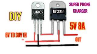 How to make Phone charger 12v To 5v | 8A High Power | 6-30V in out 5V 8A