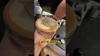 Satisfying Tulip  Latte Art Pour #coffee #barista #latte #latteart