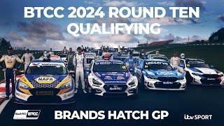 BTCC 2024 Round 10 Qualifying Brands Hatch GP | #BTCC | ITV Sport