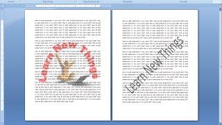 How to Insert Watermark in MS Word (Picture & Text)