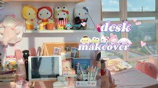 aesthetic desk makeover 桌面收纳改造  (malaysia) + stationery haul