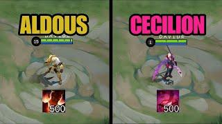 aldous vs cecilion with 500 stacks