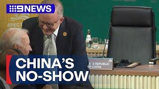 China notably absent from APEC Summit | 9 News Australia