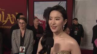 Mulan: Yifei Liu "Mulan" Red Carpet Movie Premiere Interview | ScreenSlam